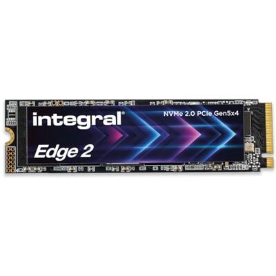 Integral Edge 2 Gen 5 SSD PCIe 5.0 M.2 2280 NVMe 1 TB, Lectura de 15 000 MB/s y Escritura de 13 500 MB/s ultrarrápidas: Juego Veloz, edición de vídeo en 4K/8K, creación con IA y renderizado 3D Integral Edge 2 Gen 5 SSD PCIe 5.0 M.2 2280 NVMe 1 TB, Lectura de 15 000 MB/s y Escritura de 13 500 MB/s ultrarrápidas: Juego Veloz, edición de vídeo en 4K/8K, creación con IA y renderizado 3D