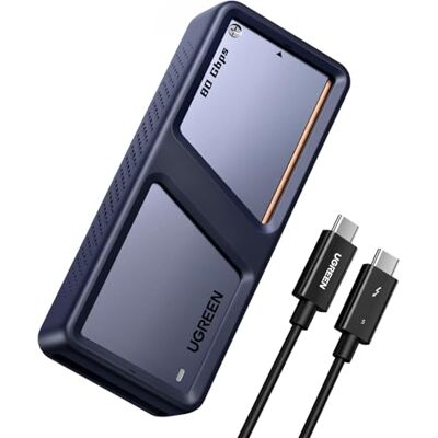 UGREEN Carcasa SSD M.2 NVMe de 80 Gbps Compatible con Thunderbolt 5 4 Compatible con Windows Linux y macOS no es compatible con SSD SATA NGFF ni PCIe Gen 5.0 UGREEN Carcasa SSD M.2 NVMe de 80 Gbps Compatible con Thunderbolt 5 4 Compatible con Windows Linux y macOS no es compatible con SSD SATA NGFF ni PCIe Gen 5.0