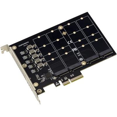 Controlador de Almacenamiento Kalea-Informatique - PCIe 3.0 x4 4x SSD M.2 NVMe Controlador de Almacenamiento Kalea-Informatique - PCIe 3.0 x4 4x SSD M.2 NVMe