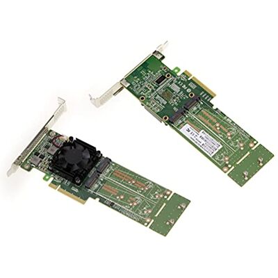 Tarjeta Controladora PCIe 3.0 x8 para 4 SSD M.2 NVMe M Key - PEX 8747 Tarjeta Controladora PCIe 3.0 x8 para 4 SSD M.2 NVMe M Key - PEX 8747