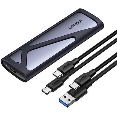 UGREEN Carcasa M.2 Disco Duro NVMe SATA, Caja Externa M.2 SSD UASP USB C 3.2 Gen 2 10Gbps con Cables Type A Soporta M & M+B Key, Tamaño 2230/2242/2260/2280 UGREEN Carcasa M.2 Disco Duro NVMe SATA, Caja Externa M.2 SSD UASP USB C 3.2 Gen 2 10Gbps con Cables Type A Soporta M & M+B Key, Tamaño 2230/2242/2260/2280