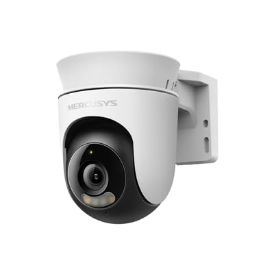 MERCUSYS MC510 2K 3MP Pan/Tilt Cámara de Seguridad para Exteriores, Movimiento Inteligente y Seguimiento de Personas, visión Nocturna a Color, cámara WiFi Impermeable IP65, Audio bidireccional MERCUSYS MC510 2K 3MP Pan/Tilt Cámara de Seguridad para Exteriores, Movimiento Inteligente y Seguimiento de Personas, visión Nocturna a Color, cámara WiFi Impermeable IP65, Audio bidireccional