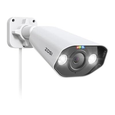 ZOSI 4K 8MP Cámara de Vigilancia PoE Exterior con Detección de Persona/Vehículo, Visión Nocturna Color, Alarma Sonora y Luminosa, Audio Bidireccional ZOSI 4K 8MP Cámara de Vigilancia PoE Exterior con Detección de Persona/Vehículo, Visión Nocturna Color, Alarma Sonora y Luminosa, Audio Bidireccional