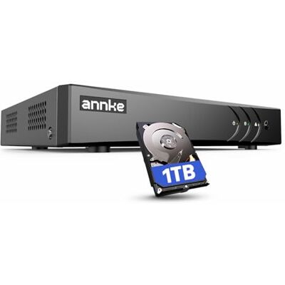 ANNKE 3K Lite 8CH DVR H.265+ CCTV Vidéo Surveillance Enregistreur, 1TB HDD ANNKE 3K Lite 8CH DVR H.265+ CCTV Vidéo Surveillance Enregistreur, 1TB HDD