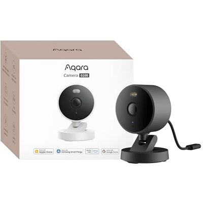 Aqara Camara Vigilancia WiFi Interior/Exterior G100, HomeKit Secure Video Visión Nocturna a Color con Foco, 2K, Detección IA, Wi-Fi 6, Audio Bidireccional, Compatible con Alexa, Google, Negro Aqara Camara Vigilancia WiFi Interior/Exterior G100, HomeKit Secure Video Visión Nocturna a Color con Foco, 2K, Detección IA, Wi-Fi 6, Audio Bidireccional, Compatible con Alexa, Google, Negro