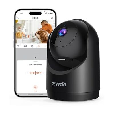Tenda Cámara WiFi Vigilancia Interior 2K Cámaras de Seguridad Domo 360°, Visión Nocturna,Detección de Movimiento,Control Remoto,Audio Bidireccional, Camara Vigilancia para Mascota,CP3V3.0 negro WiFi-6 Tenda Cámara WiFi Vigilancia Interior 2K Cámaras de Seguridad Domo 360°, Visión Nocturna,Detección de Movimiento,Control Remoto,Audio Bidireccional, Camara Vigilancia para Mascota,CP3V3.0 negro WiFi-6