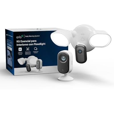 Arlo Floodlight 2K & Essential 3 Indoor 2K, Gran Angular de 160°, Resistente a la Intemperie, visión Nocturna en Color, Sirena de Alarma, hasta 2000 lúmenes, Prueba Gratuita de Secure Arlo Floodlight 2K & Essential 3 Indoor 2K, Gran Angular de 160°, Resistente a la Intemperie, visión Nocturna en Color, Sirena de Alarma, hasta 2000 lúmenes, Prueba Gratuita de Secure