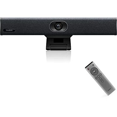 Yealink Cámara de videoconferencia USB 4K, gran angular de 120°, micrófono, altavoz, encuadre automático, para reuniones de PC, equipos de Microsoft y Zoom Yealink Cámara de videoconferencia USB 4K, gran angular de 120°, micrófono, altavoz, encuadre automático, para reuniones de PC, equipos de Microsoft y Zoom
