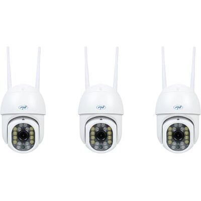 PNI Kit de 3 Piezas IP440 WiFi PTZ cámara de videovigilancia inalámbrica, 4MP, Zoom Digital, Ranura Micro SD, autónoma, Alarma de detección de Movimiento, Seguimiento de Movimiento PNI Kit de 3 Piezas IP440 WiFi PTZ cámara de videovigilancia inalámbrica, 4MP, Zoom Digital, Ranura Micro SD, autónoma, Alarma de detección de Movimiento, Seguimiento de Movimiento