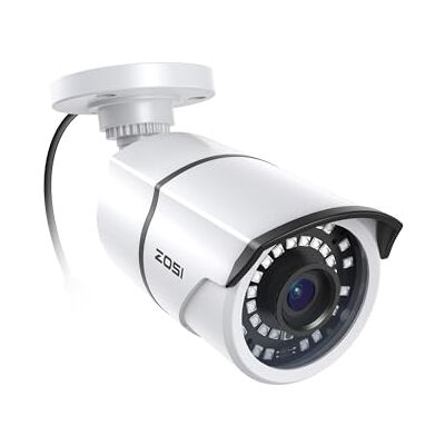 ZOSI 1080P Cámara de Vigilancia Exterior TVI/CVI/AHD/CVBS 4-en-1 para CCTV Kit de Videovigilancia, Visión Nocturna IR ZOSI 1080P Cámara de Vigilancia Exterior TVI/CVI/AHD/CVBS 4-en-1 para CCTV Kit de Videovigilancia, Visión Nocturna IR