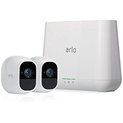 Arlo Sistema de cámara de Seguridad Pro 2 de Netgear con Sirena Recargable sin Cables 1080p HD Audio Interior/Exterior Visión Nocturna Funciona con Amazon Alexa (VMS4230P) Arlo Sistema de cámara de Seguridad Pro 2 de Netgear con Sirena Recargable sin Cables 1080p HD Audio Interior/Exterior Visión Nocturna Funciona con Amazon Alexa (VMS4230P)