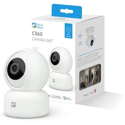 GARZA C360 Cámara Vigilancia WiFi Interior 360º,2K, Detección de Personas GARZA C360 Cámara Vigilancia WiFi Interior 360º,2K, Detección de Personas