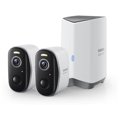 Baseus Security Camara Vigilancia WiFi Exterior Batería, 210 Días de Duración, 2K HD, 145 Grados FOV, IP67, Visión Nocturna, Camara Exterior con Almacenamiento Local, Detección Humana Kit 2-CAM N1 Baseus Security Camara Vigilancia WiFi Exterior Batería, 210 Días de Duración, 2K HD, 145 Grados FOV, IP67, Visión Nocturna, Camara Exterior con Almacenamiento Local, Detección Humana Kit 2-CAM N1