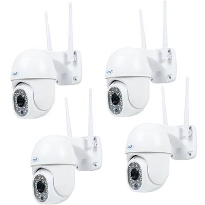 PNI Kit de 4 Piezas IP440 WiFi PTZ cámara de videovigilancia inalámbrica, 4MP, Zoom Digital, Ranura Micro SD, autónoma, Alarma de detección de Movimiento, Seguimiento de Movimiento PNI Kit de 4 Piezas IP440 WiFi PTZ cámara de videovigilancia inalámbrica, 4MP, Zoom Digital, Ranura Micro SD, autónoma, Alarma de detección de Movimiento, Seguimiento de Movimiento