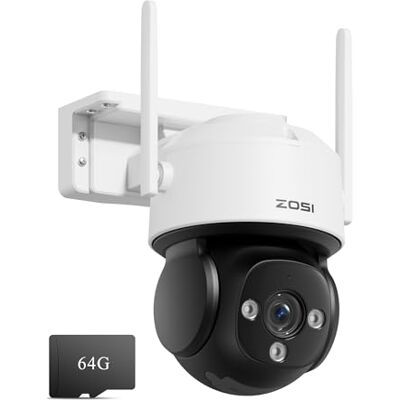 ZOSI 4K 8MP Cámara Vigilancia WiFi Exterior con 64GB Tarjeta de Memoria, 360° Pan & Tilt, Detección y Seguimiento de Persona, Visión Nocturna y Audio Bidireccional ZOSI 4K 8MP Cámara Vigilancia WiFi Exterior con 64GB Tarjeta de Memoria, 360° Pan & Tilt, Detección y Seguimiento de Persona, Visión Nocturna y Audio Bidireccional