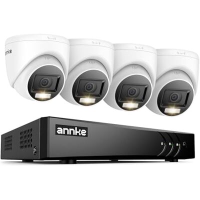 ANNKE 3K Lite 8 Canales DVR 5 en 1 con Detección de Personas y Vehiculos, 4X 1080p Kit Camaras de Vigilancia Exterior con Visión Nocturna en Color, Grabación 24/7, Sin Disco Duro ANNKE 3K Lite 8 Canales DVR 5 en 1 con Detección de Personas y Vehiculos, 4X 1080p Kit Camaras de Vigilancia Exterior con Visión Nocturna en Color, Grabación 24/7, Sin Disco Duro