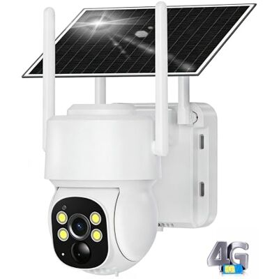 Generic 4G LTE Camara Vigilancia Exterior con Panel Solar, 2K PTZ Cámara Vigilancia con Tarjeta Sim, Detección Humana PIR, Visión Nocturna, IP66 Impermeable, PTZ 355°/90°, Audio de Dos Vías Generic 4G LTE Camara Vigilancia Exterior con Panel Solar, 2K PTZ Cámara Vigilancia con Tarjeta Sim, Detección Humana PIR, Visión Nocturna, IP66 Impermeable, PTZ 355°/90°, Audio de Dos Vías