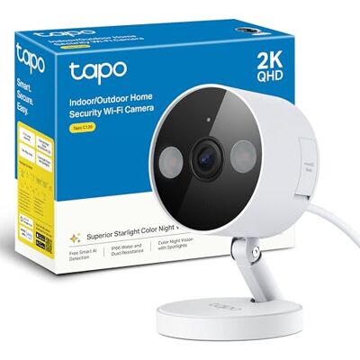 Tapo C120-2K 4MP Cámara de vigilancia para Interior y Exterior, Base magnética,focos duales, Admite Tarjeta SD de hasta 512 GB, IP66, Compatible con Alexa y Google Assistant Tapo C120-2K 4MP Cámara de vigilancia para Interior y Exterior, Base magnética,focos duales, Admite Tarjeta SD de hasta 512 GB, IP66, Compatible con Alexa y Google Assistant