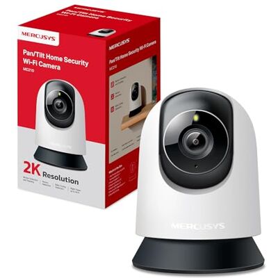 MERCUSYS MC210 Cámara Interna Wi-Fi 2K 3MP 360°, visión Nocturna, Audio bidireccional, detección de Movimiento/notificaciones/Alarma, Zona privacidad, soporta microSD hasta 512 MERCUSYS MC210 Cámara Interna Wi-Fi 2K 3MP 360°, visión Nocturna, Audio bidireccional, detección de Movimiento/notificaciones/Alarma, Zona privacidad, soporta microSD hasta 512