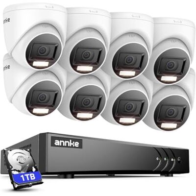 ANNKE 8X2MP Sistema Cámaras de Seguridad Cableadas,1TB HDD, Grabación 24/7 ANNKE 8X2MP Sistema Cámaras de Seguridad Cableadas,1TB HDD, Grabación 24/7