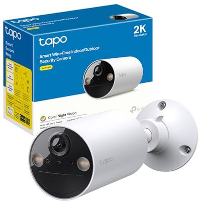 Tapo C410 Cámara Wi-Fi de Batería para Exterior/Interior, 2K 3MP, 6400mAh, Detección de Personas por IA, Visión Nocturna a Color, No Requiere Hub, Compatible con Panel Solar Tapo C410 Cámara Wi-Fi de Batería para Exterior/Interior, 2K 3MP, 6400mAh, Detección de Personas por IA, Visión Nocturna a Color, No Requiere Hub, Compatible con Panel Solar