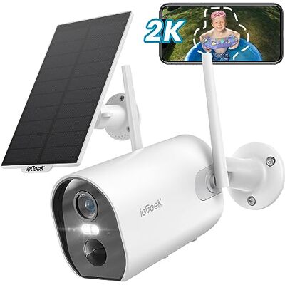 ieGeek 2K 3MP Cámara de vigilancia para Exteriores (batería inalámbrica de 15 m, visión Nocturna de 15 m, Detector de Movimiento PIR, Sirena y Alarma de luz, Almacenamiento en la Nube/SD, IP65 ieGeek 2K 3MP Cámara de vigilancia para Exteriores (batería inalámbrica de 15 m, visión Nocturna de 15 m, Detector de Movimiento PIR, Sirena y Alarma de luz, Almacenamiento en la Nube/SD, IP65