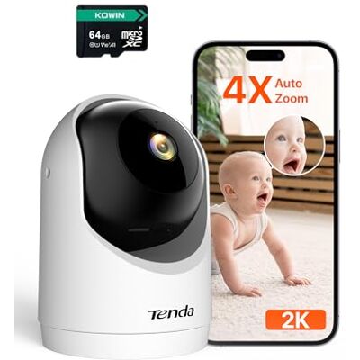 Tenda CP3V3.0 Cámara WiFi Vigilancia Interior 3MP Cámaras de Seguridad Domo, Visión Nocturna, Detección de Movimiento, Audio Bidireccional, Wi-Fi 6 Camara Vigilancia para Bebe, con 64GB SD Tarjeta Tenda CP3V3.0 Cámara WiFi Vigilancia Interior 3MP Cámaras de Seguridad Domo, Visión Nocturna, Detección de Movimiento, Audio Bidireccional, Wi-Fi 6 Camara Vigilancia para Bebe, con 64GB SD Tarjeta