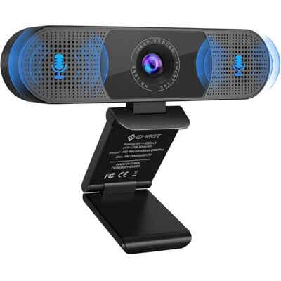 EMEET Webcam C980PRO Cámara web con micrófono y altavoz, con cubierta de objetivo, campo de visión de 90°, enfoque automático, Plug & Play, Webcam ideal para PC, equipos, conferencias EMEET Webcam C980PRO Cámara web con micrófono y altavoz, con cubierta de objetivo, campo de visión de 90°, enfoque automático, Plug & Play, Webcam ideal para PC, equipos, conferencias