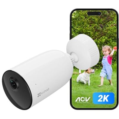 EZVIZ Cámara Vigilancia WiFi Exterior sin Cable,2K Cámara IP de Seguridad,AOV Modo,IA Detección de Persona/Vehículo,Batería Recargable de 120 Días,Visión Nocturna en Color,Llamada Bidireccional,CB3 EZVIZ Cámara Vigilancia WiFi Exterior sin Cable,2K Cámara IP de Seguridad,AOV Modo,IA Detección de Persona/Vehículo,Batería Recargable de 120 Días,Visión Nocturna en Color,Llamada Bidireccional,CB3