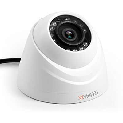 Technaxx Cámara domo adicional HDCVI/Koaxial para minikit de seguridad PRO, cámara de vigilancia para interiores TX-49: visión nocturna, resolución de video de 720p, ideal para sistemas DAHUA Technaxx Cámara domo adicional HDCVI/Koaxial para minikit de seguridad PRO, cámara de vigilancia para interiores TX-49: visión nocturna, resolución de video de 720p, ideal para sistemas DAHUA