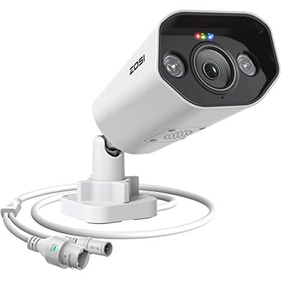 ZOSI 5MP Cámara de Vigilancia PoE IP Exterior, Visión Nocturna en Color, Detección de Personas y Vehículos, Cámara Adicional Kit de Videovigilancia PoE ZOSI 5MP Cámara de Vigilancia PoE IP Exterior, Visión Nocturna en Color, Detección de Personas y Vehículos, Cámara Adicional Kit de Videovigilancia PoE