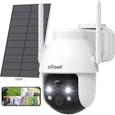 ieGeek 2K Cámara Wi-Fi Externa inalámbrica con Panel Solar ieGeek 2K Cámara Wi-Fi Externa inalámbrica con Panel Solar