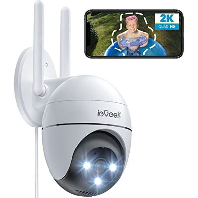 ieGeek 2K Camara Vigilancia WiFi Exterior con Eléctrico, PTZ 355°, Detección de Humano, Seguimiento Automático, Visión Nocturna Color, Alarma de Luz y Sonido, Grabación Continua, Compatible Alexa ieGeek 2K Camara Vigilancia WiFi Exterior con Eléctrico, PTZ 355°, Detección de Humano, Seguimiento Automático, Visión Nocturna Color, Alarma de Luz y Sonido, Grabación Continua, Compatible Alexa