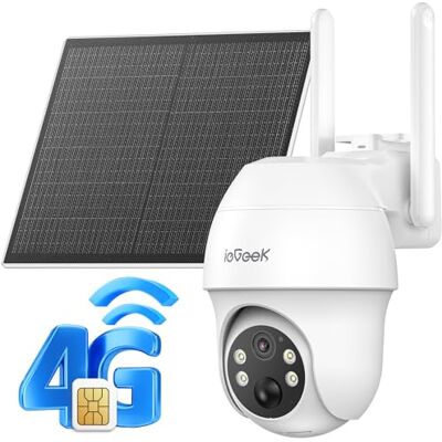 ieGeek 4G/3G LTE Camara de Vigilancia Solar Inalámbrica 2K 3MP ieGeek 4G/3G LTE Camara de Vigilancia Solar Inalámbrica 2K 3MP