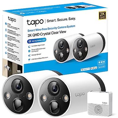 Tapo TP-Link C420S2 Cámara Vigilancia WiFi Exterior Inalámbrica con Batería Recargable, Resolución 2k, Visión Nocturna, Audio Bidireccional, IP65 a Prueba de Agua Tapo TP-Link C420S2 Cámara Vigilancia WiFi Exterior Inalámbrica con Batería Recargable, Resolución 2k, Visión Nocturna, Audio Bidireccional, IP65 a Prueba de Agua