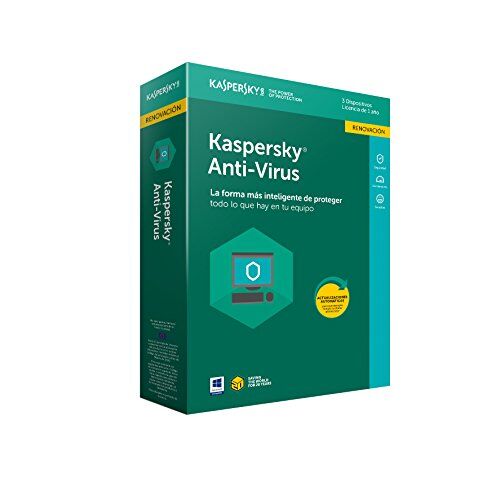 Kaspersky Antivirus 2018 Renovación - Seguridad Informática Y Privacidad, 3 Licencias