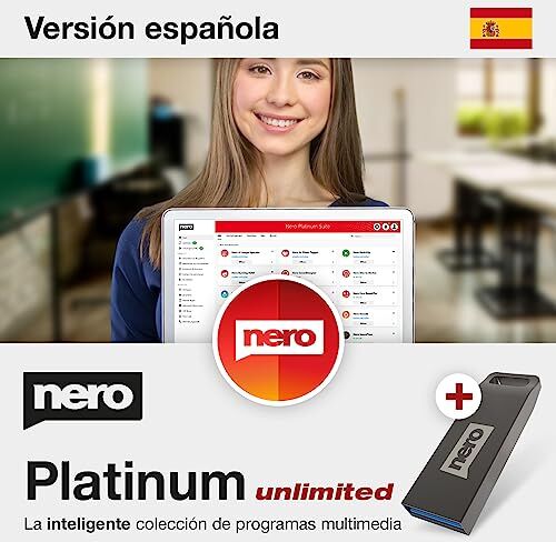 Ahead EL PAQUETE DE SOFTWARE: Nero Platinum Unlimited en memoria USB   Edición de vídeo   Copia de seguridad   Gestión y reproducción de medios   8K   Fotos   Música   Ajuste del PC   Windows 11/10/8/7