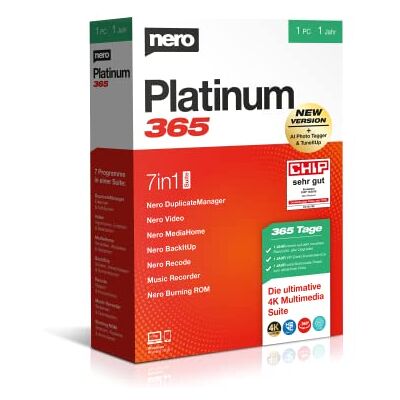 Ahead Platinum 365- Edición de vídeo Copia de seguridad Gestionar y reproducir medios 8K Fotos Música PC Tuning Windows 8/10/11 1 PC Ahead Platinum 365- Edición de vídeo Copia de seguridad Gestionar y reproducir medios 8K Fotos Música PC Tuning Windows 8/10/11 1 PC