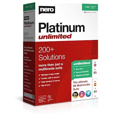 Ahead Platinum Unlimited Edición de vídeo Gestión y reproducción de medios 8K Ajuste del PC 1 PC Windows 11 / 10 / 8 / 7 Licencia Ilimitada Ahead Platinum Unlimited Edición de vídeo Gestión y reproducción de medios 8K Ajuste del PC 1 PC Windows 11 / 10 / 8 / 7 Licencia Ilimitada