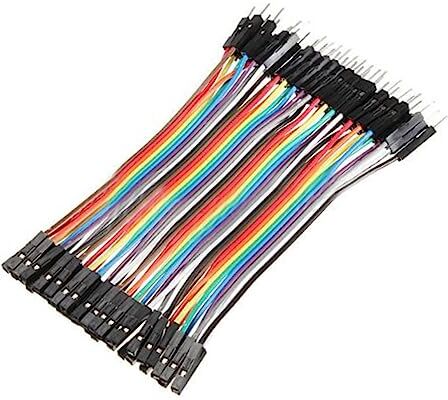 FUOYLOO 40 Piezas cableado mm para protoboard Cable de Placa de Pruebas Cortina de Ducha Rosa Cables de Puente de la Placa de Prueba Cables de Puente Macho a Hembra 10cm Hombre a Mujer