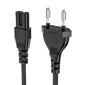 Ancable Cable de alimentación C7 para PS4 PS5, enchufe de Ancable, cable de alimentación a enchufe europeo 8 para dispositivos pequeños, para LG, Philips, Sony, Panasonic, TV, Blu-Ray, radio, color negro