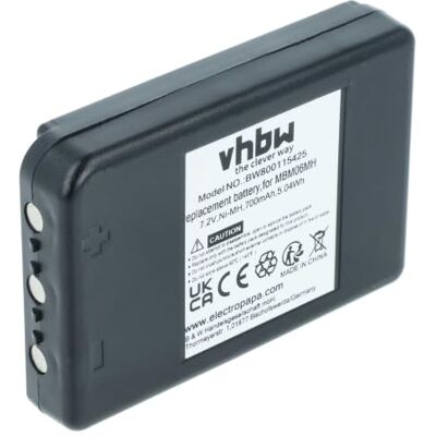 vhbw Batería Compatible con Autec Plus MK Modular MK plus mando a distancia industrial (700 mAh, 7,2 V, NiMH) negro vhbw Batería Compatible con Autec Plus MK Modular MK plus mando a distancia industrial (700 mAh, 7,2 V, NiMH) negro