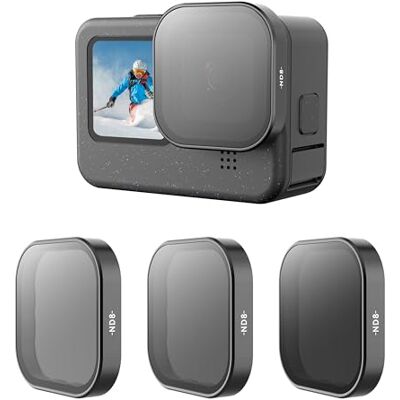 TELESIN 3 Pack filtros de Lente ND8 ND16 ND32 para GoPro Hero 11 10 9 Lente de cámara Densidad Neutra y Filtro de Lente polarizador Juego de filtros de Lente para GoPro Hero 11 Hero 10 Hero 9 TELESIN 3 Pack filtros de Lente ND8 ND16 ND32 para GoPro Hero 11 10 9 Lente de cámara Densidad Neutra y Filtro de Lente polarizador Juego de filtros de Lente para GoPro Hero 11 Hero 10 Hero 9