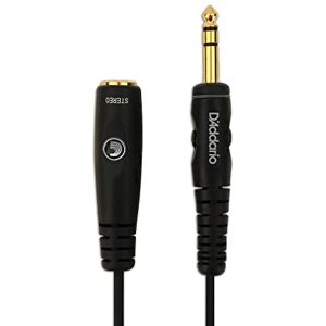 Waves D'Addario Headphone Extension Cable 1/4 Inch Female to 1/4 Inch Male Headphone Cable Stereo Cable 20 Feet/7.62 Meters 1 Pack Waves D'Addario Headphone Extension Cable 1/4 Inch Female to 1/4 Inch Male Headphone Cable Stereo Cable 20 Feet/7.62 Meters 1 Pack