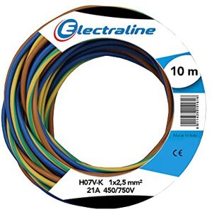 Electraline , H07V-K Cable, Sección 1x2.5 mm, 10m, Multicolor Electraline , H07V-K Cable, Sección 1x2.5 mm, 10m, Multicolor