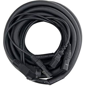 Pronomic Stage Cable Híbrido Enchufe Schuko a Conector IEC, XLR/XLR 10m (ideal para cableado de cajas activas, altavoces PA, efectos de luz y iluminación de escenario) Pronomic Stage Cable Híbrido Enchufe Schuko a Conector IEC, XLR/XLR 10m (ideal para cableado de cajas activas, altavoces PA, efectos de luz y iluminación de escenario)