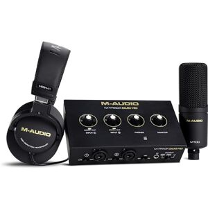 M-Audio M-Track Duo HD Pack de Productor con Interfaz de Audio, Microfono de Condensador M100 y Auriculares de Estudio HDH41 para Grabación, Productores, Creadores de Contenidos y Podcasters M-Audio M-Track Duo HD Pack de Productor con Interfaz de Audio, Microfono de Condensador M100 y Auriculares de Estudio HDH41 para Grabación, Productores, Creadores de Contenidos y Podcasters