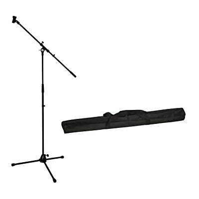 Omnitronic Juego de trípode de micrófono con pluma, PRO bk + bolsa Omnitronic Juego de trípode de micrófono con pluma, PRO bk + bolsa