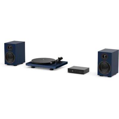 Pro-Ject Colourful Audio System 2, set con tocadiscos, azul acero mate Tocadiscos, amplificador y altavoces en un solo set, en ocho acabados, con cable para altavoces y pies amortiguadores Pro-Ject Colourful Audio System 2, set con tocadiscos, azul acero mate Tocadiscos, amplificador y altavoces en un solo set, en ocho acabados, con cable para altavoces y pies amortiguadores