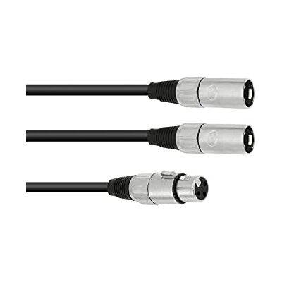 Omnitronic Adaptercable XLR (F) / 2xXLR (M) 1m bk Omnitronic Adaptercable XLR (F) / 2xXLR (M) 1m bk